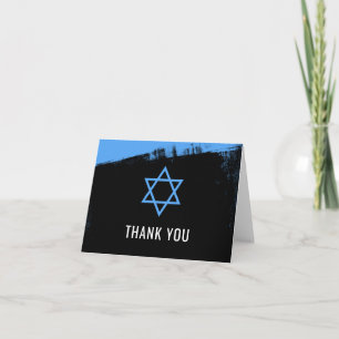 Grunge Blue Black Bar Mitzvah Merci