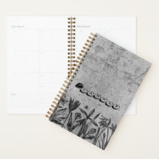 Grunge Floral Planner Journal
