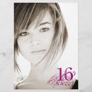 Grunge florale - invitation du bonbon 16 à photo