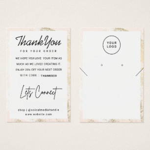 Grunge Gold Logo Collier Boucles d'oreilles Carte 