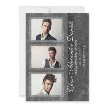 Grunge Grey 2016 Faire-part de graduation