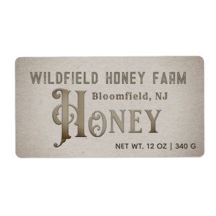 Grunge HONEY Étiquette du marché agricole Honeypeb