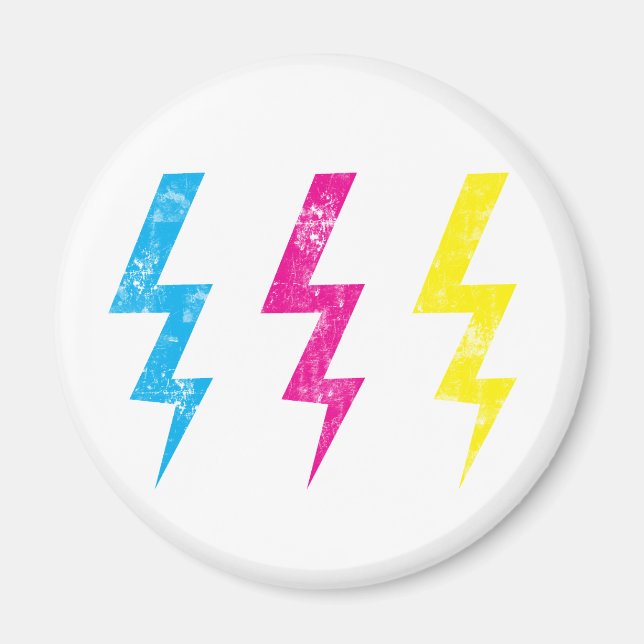 Grunge Lightning Magnet (Devant)
