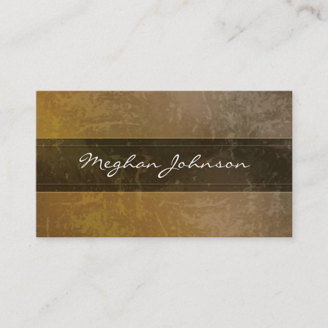 Grunge Marble Sepia Carte de visite tendance (Devant)