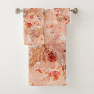 Grunge motif floral. Arrière - plan de corail.