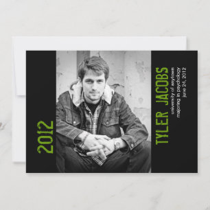 Grunge Photo Graduation Faire-part