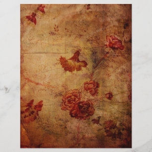 Grunge Red Carnation Fond d'écran Motif Scrapbook 