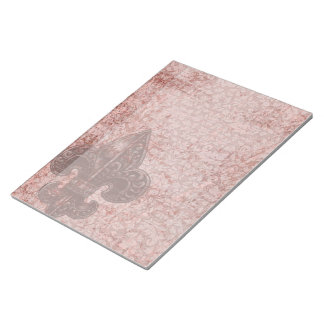 Grunge Red Fluer De Lis Goth Bloc-notes juridique