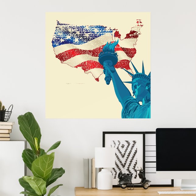 Grunge Statue Of Liberty Poster (Créateur téléchargé)