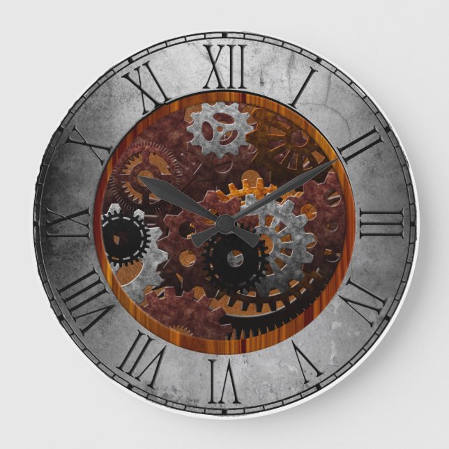 Grunge Steampunk Horloges et engrenages (Recto)