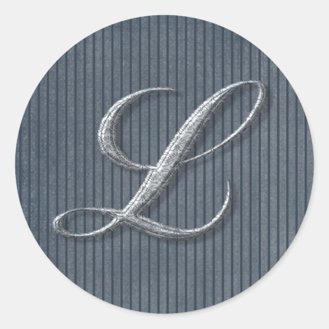 Grungy Denim Striade Initiale Mousepads, Stickers (Devant)