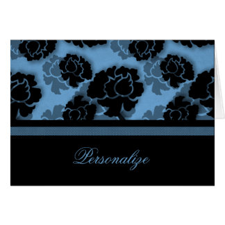 Grungy Floral Decadence Carte personnalisable, Ble