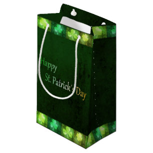 Grungy St. Patrick's Day Shamrocks petit sac cadea