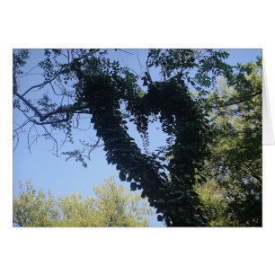 Grusskarte Baumherz, blanko