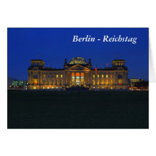 Grußkarte Berlin - Reichstag am Abend