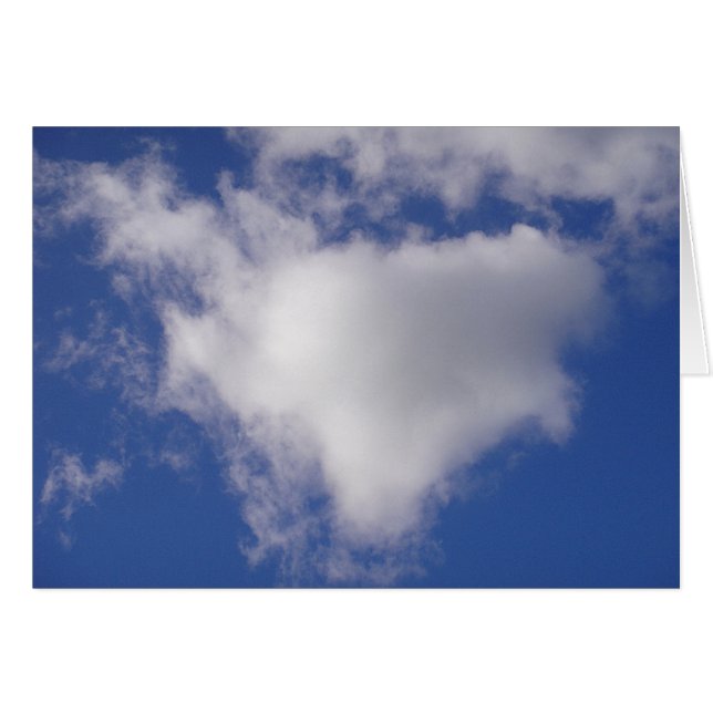 Grusskarte Herzwolke, blanko (Devant horizontal)