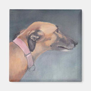 Gryhound Dog Art Magnet