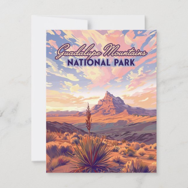 Guadalupe Mountain National Park El Capitan Card (Devant)