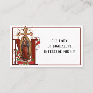 Guadalupe Prière religieuse Cartes saintes