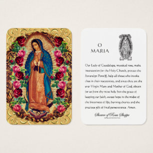 Guadalupe Vierge Marie Prière espagnole Carte Sain