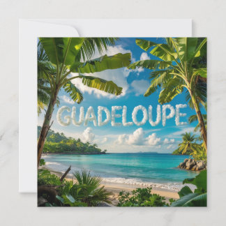 Guadeloupe Tropicale Paysage Caraïbes Aquarelle