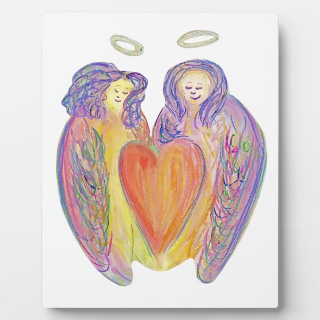 Guardian Angel Love Heart Art Imprimer Plaques (Devant)
