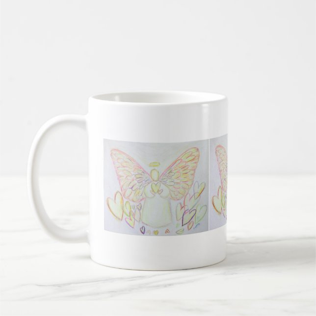 Guardian Angel of Hearts Art Custom Coffee Mugs (Gauche)