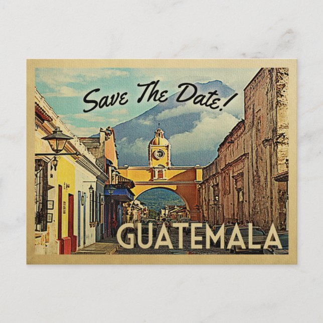 Guatemala Enregistrer La Date Cartes Postales Vint (Devant)