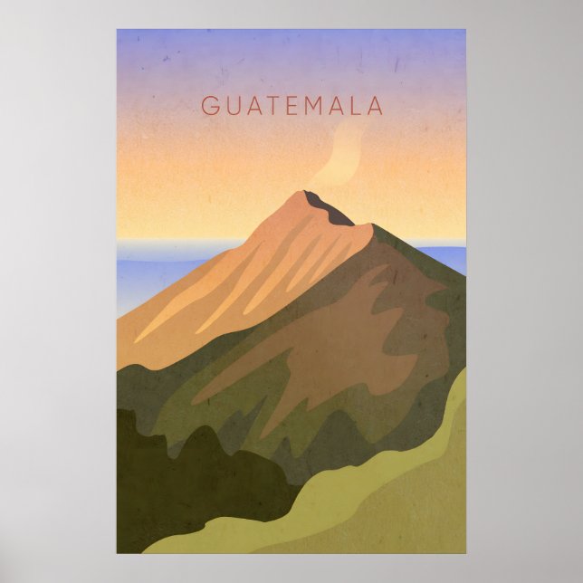Guatemala Minimal Travel Poster (Devant)