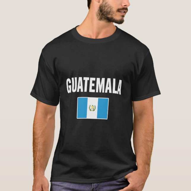 Guatémaltèque T-shirt Guatémaltèque Drapeau Souven (Devant)