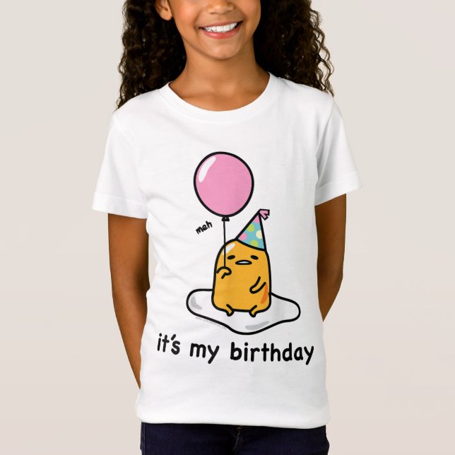 Gudetama "C'est mon anniversaire" T-shirt Tee - sh (Devant)
