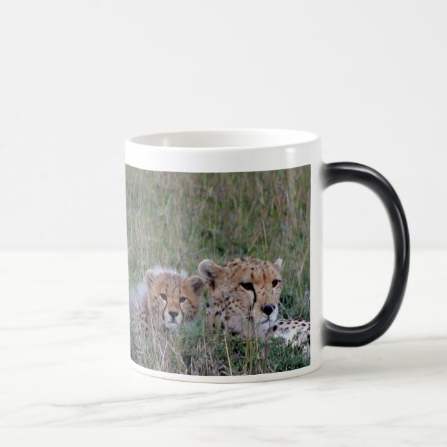 Guépard avec la tasse de petit animal (Droite)