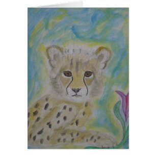 guépard et fleur de bébé
