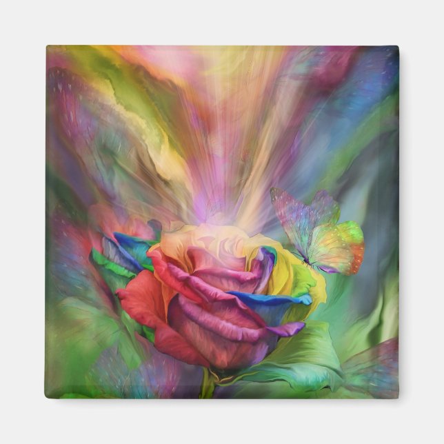 Guérir Chakra Magnet d'art Rose (Devant)