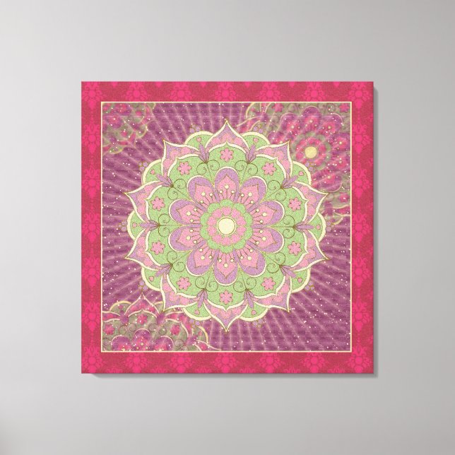 Guérison Mandala - Toile Enveloppée (Recto)