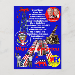 Guerre contre l'Amérique - Carte postale