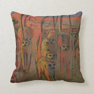 Guerre-danse de Meerkats - coussin