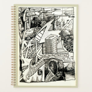 " Guerre moderne ", dessin à encre
