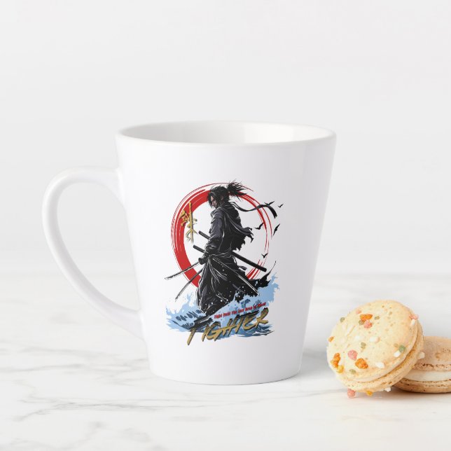 Guerrier à l'épée | Tasse à latte (En situation)