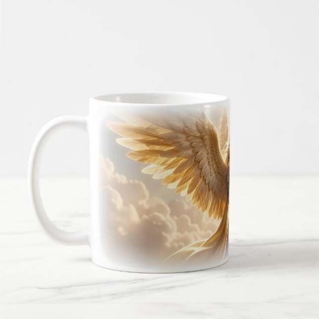 Guerrier ailé radieux de la tasse de Lumière Dorée (Gauche)