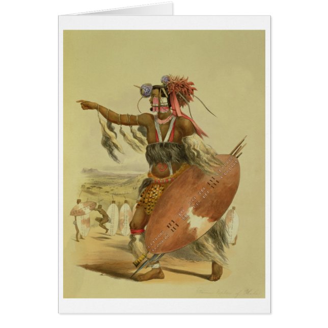 Guerrier de zoulou, Utimuni, neveu de Chaka le (Devant)