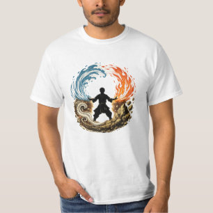 Guerrier Élémentaire   T-shirt Feu Eau Terre Air
