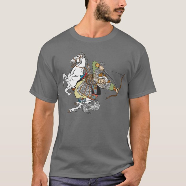 guerrier mongol médiéval T-shirt (Devant)