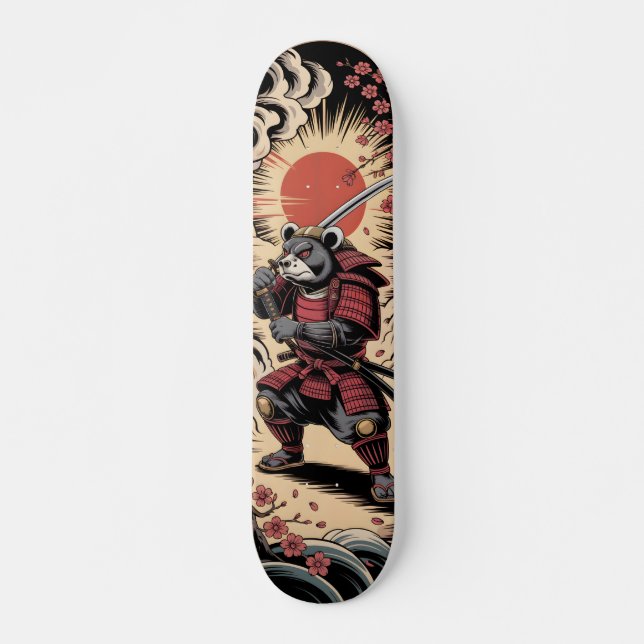 Guerrier Ours Samouraï Skateboard (Devant)