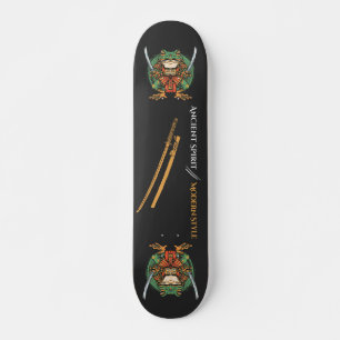 Guerrier samouraï grenouille Skateboard