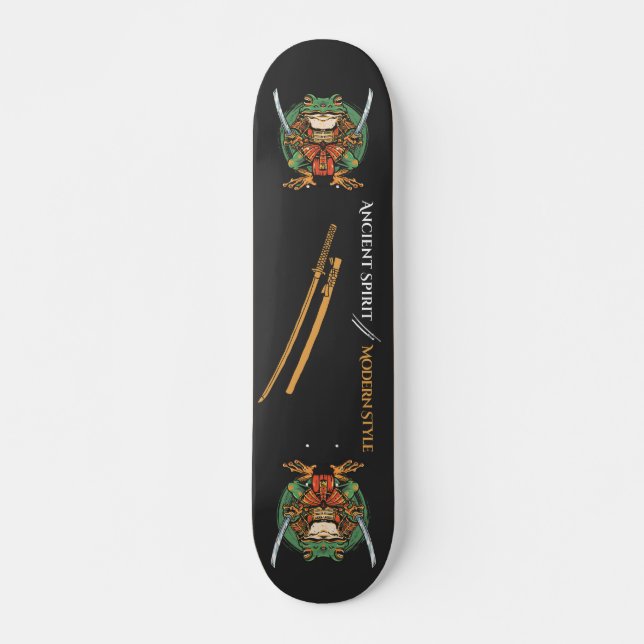 Guerrier samouraï grenouille Skateboard (Devant)