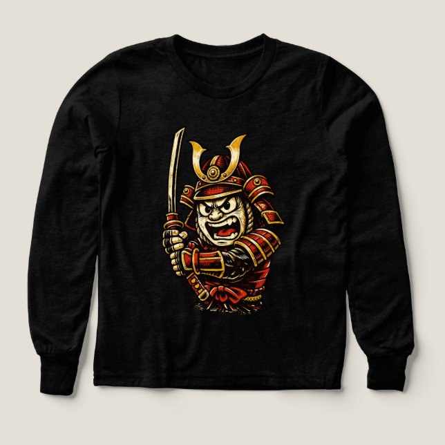 Guerrier Samouraï Japonais Armure Rouge Dessin Ani (Motif recto)