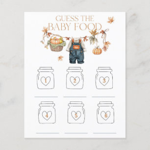 Guess Baby Food Citrouille Rustic Baby shower jeu