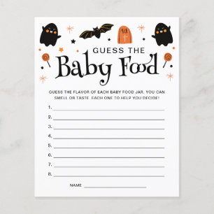 Guess Baby Food Halloween Baby shower Jeu