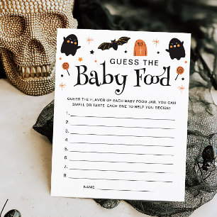 Guess Baby Food Halloween Baby shower Jeu